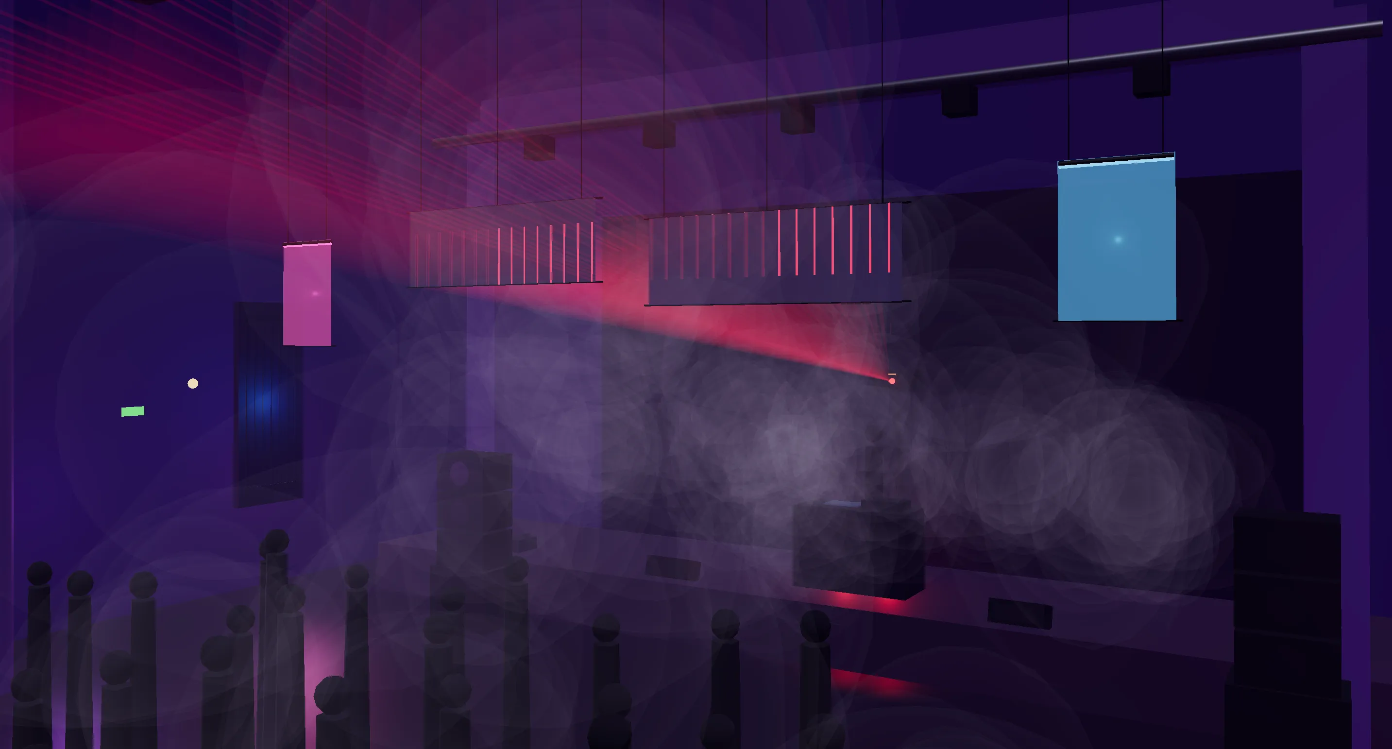 3D render of the rig from the audience view